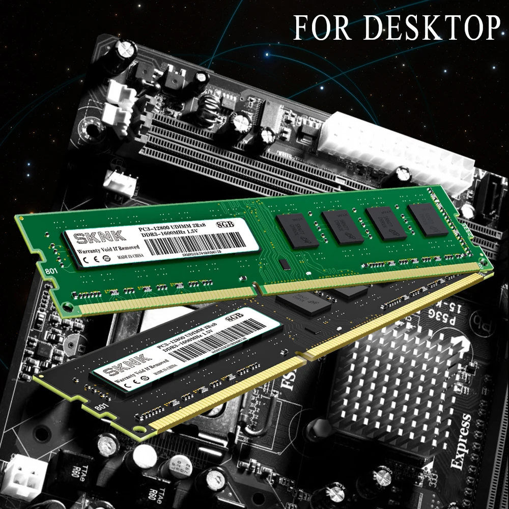 Imagem -02 - Desktop Memoria Ram 1066 1333 1600 Mhz Pc38500 10600 12800 1.5v 240pin Memória Ddr3 Udimm Ram 50 Peças Ddr3 2gb 4gb 8gb