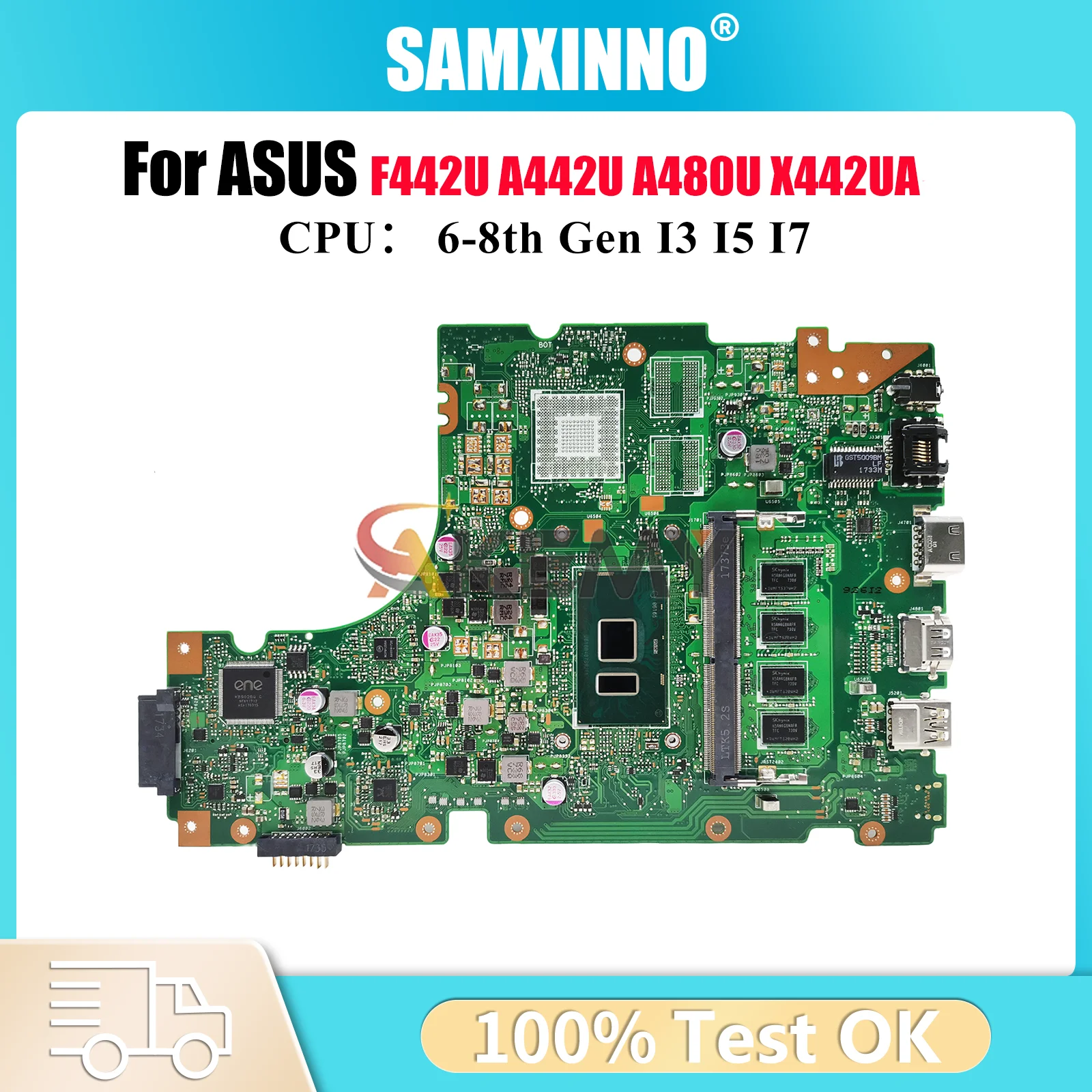 

X442UA Материнская плата для ноутбука ASUS X442URR X442UQ X442U F442U X442UNR X442UR A442U X442UF X442UAR A480U Материнская плата I3 I5 I7 CPU