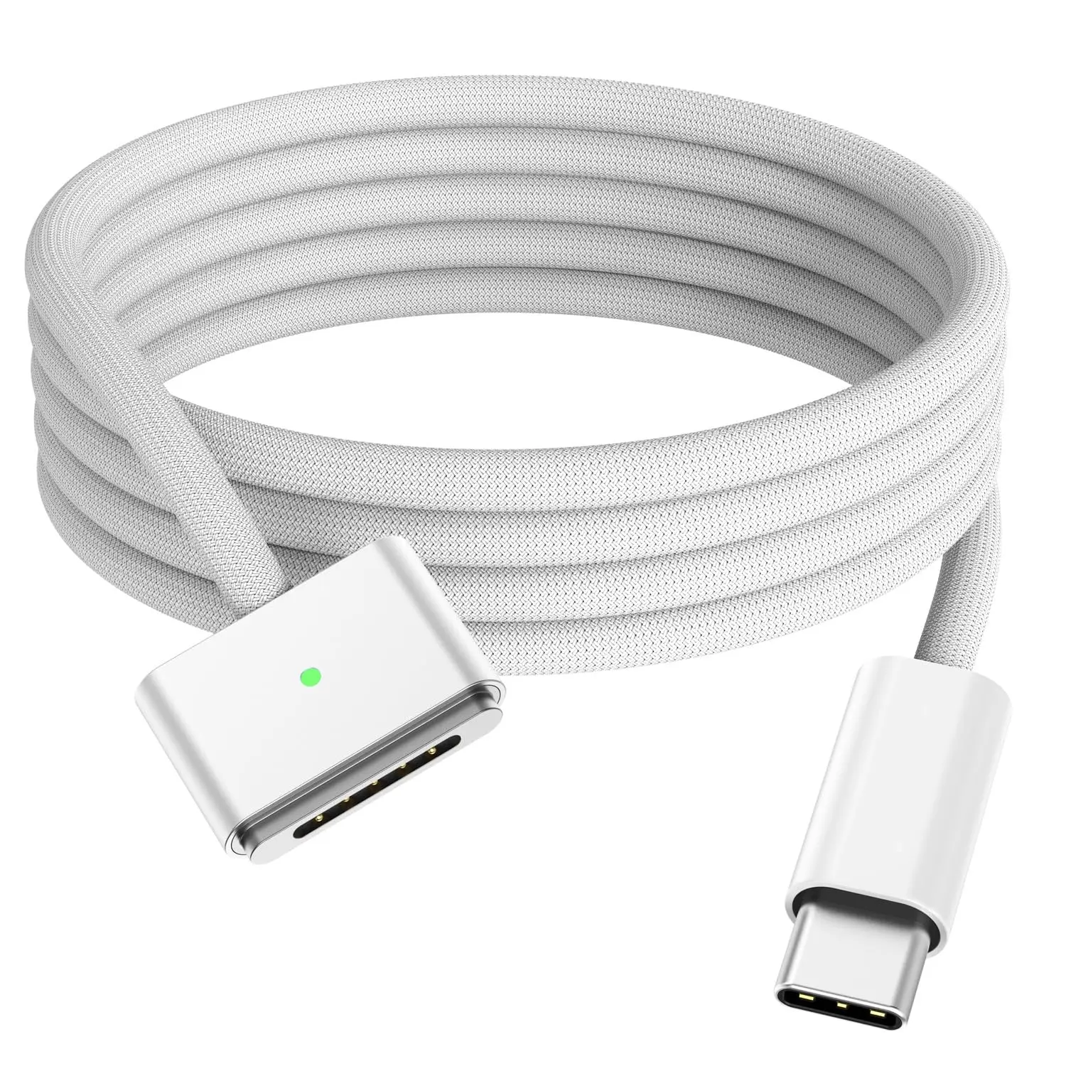 

140W USB-C to Magnetic 3 Cable for MacBook, 6.6ft Nylon Braided for 2024 MacBook Pro 14” 16" M4, Pro 14” 16",Air 13” 15"
