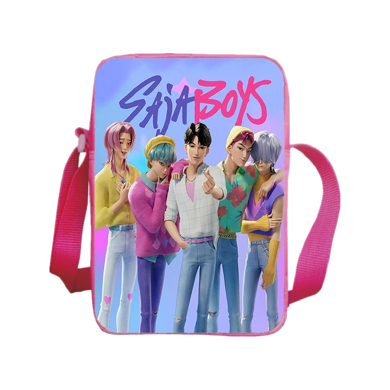 KPop شيطان الصيادين حقيبة كتف المرأة حقائب كروسبودي فتاة ثلاثية الأبعاد طباعة مربع حقيبة ساعي الهاتف المحمول الحقيبة هنتركس حقيبة يد هدية