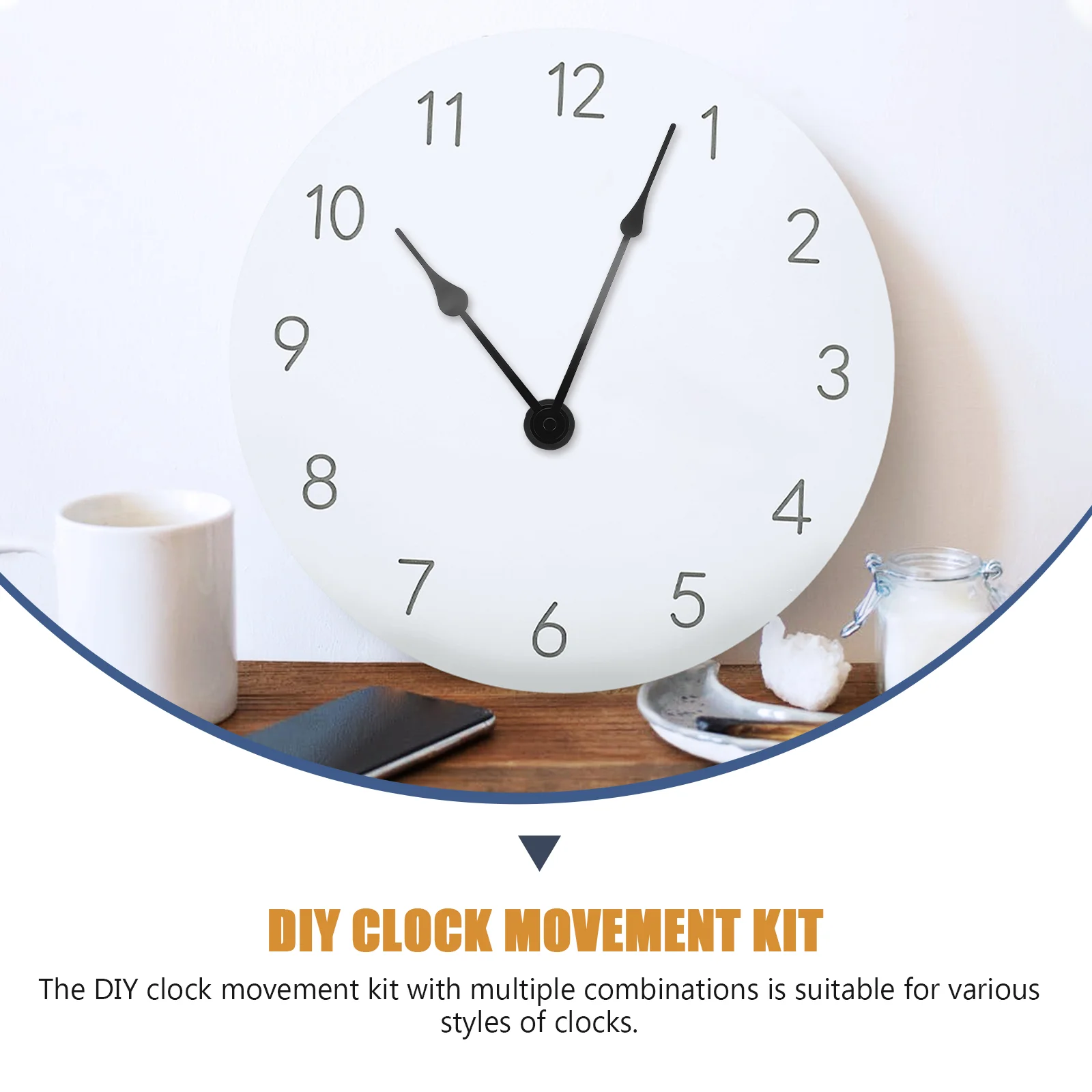 

1Set Clock Mechanism Replacement Metal Wall Clock Movement Kit DIY Parts Hands Set Durable Retro Design Clocks Hands Kit