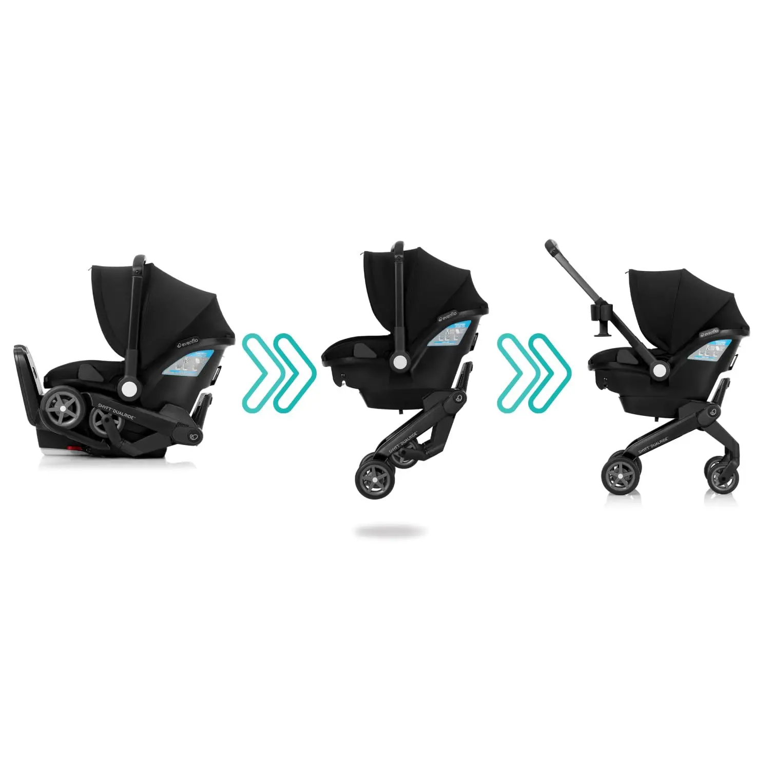 Shyft DualRide with Carryall Storage Infant Car Seat and Stroller Combo