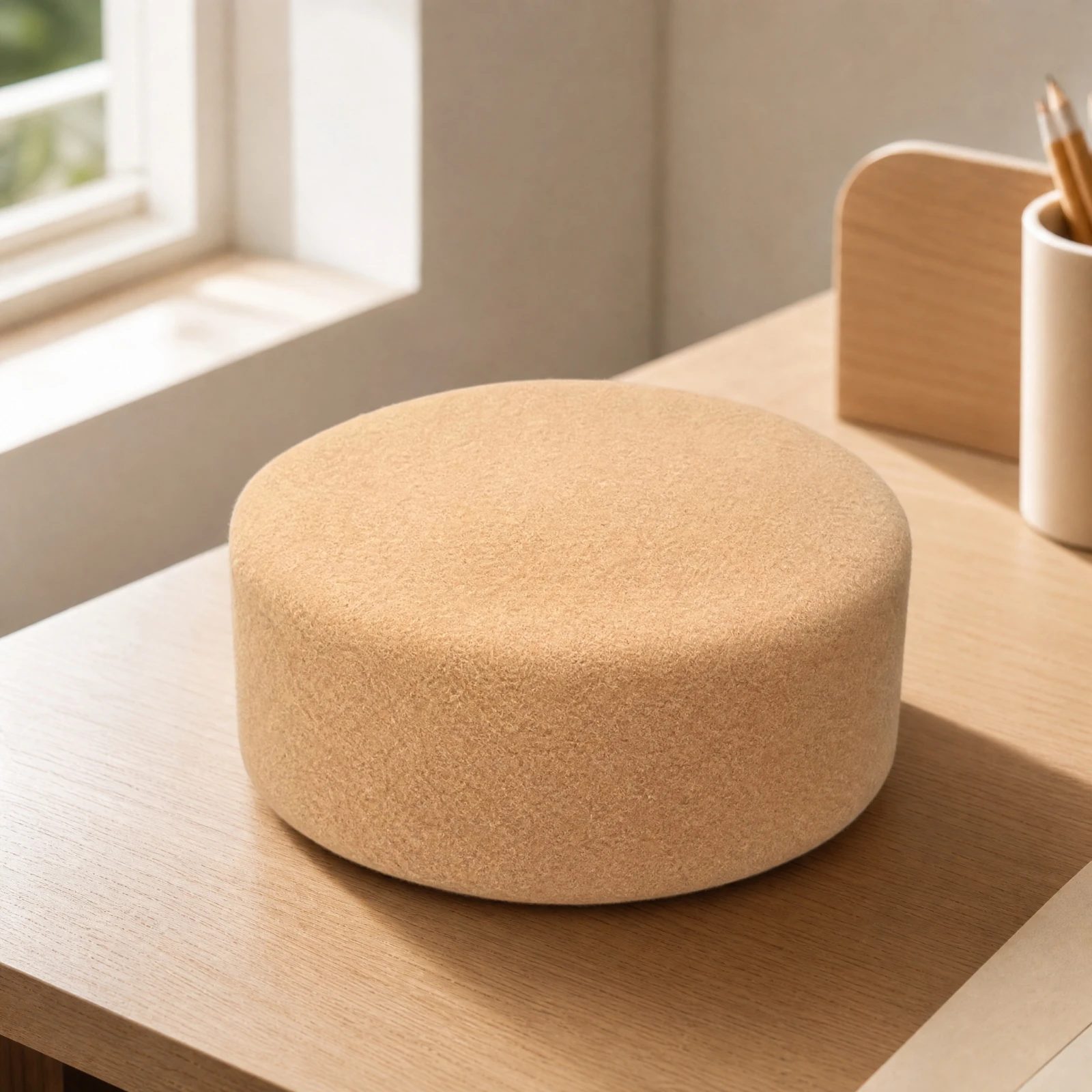 Women's Flat-Top Wool Hat Structured Flat-Top Felt Hat Non-Foldable Low-Crown for Autumn Winter Wear, Everyday Commuting