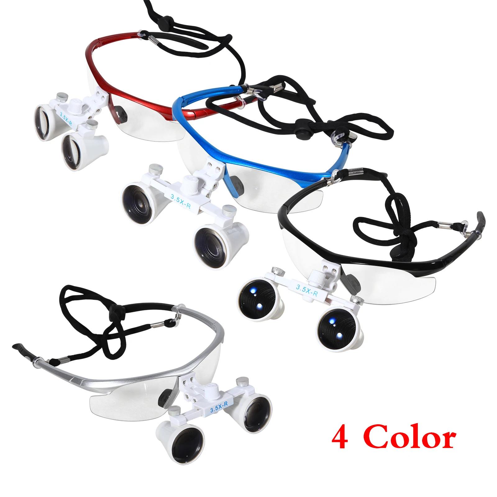 4 Colors Dental Portable Medical Binocular Loupes 3.5X 420mm Optical EyeGlass Magnifying Loupe