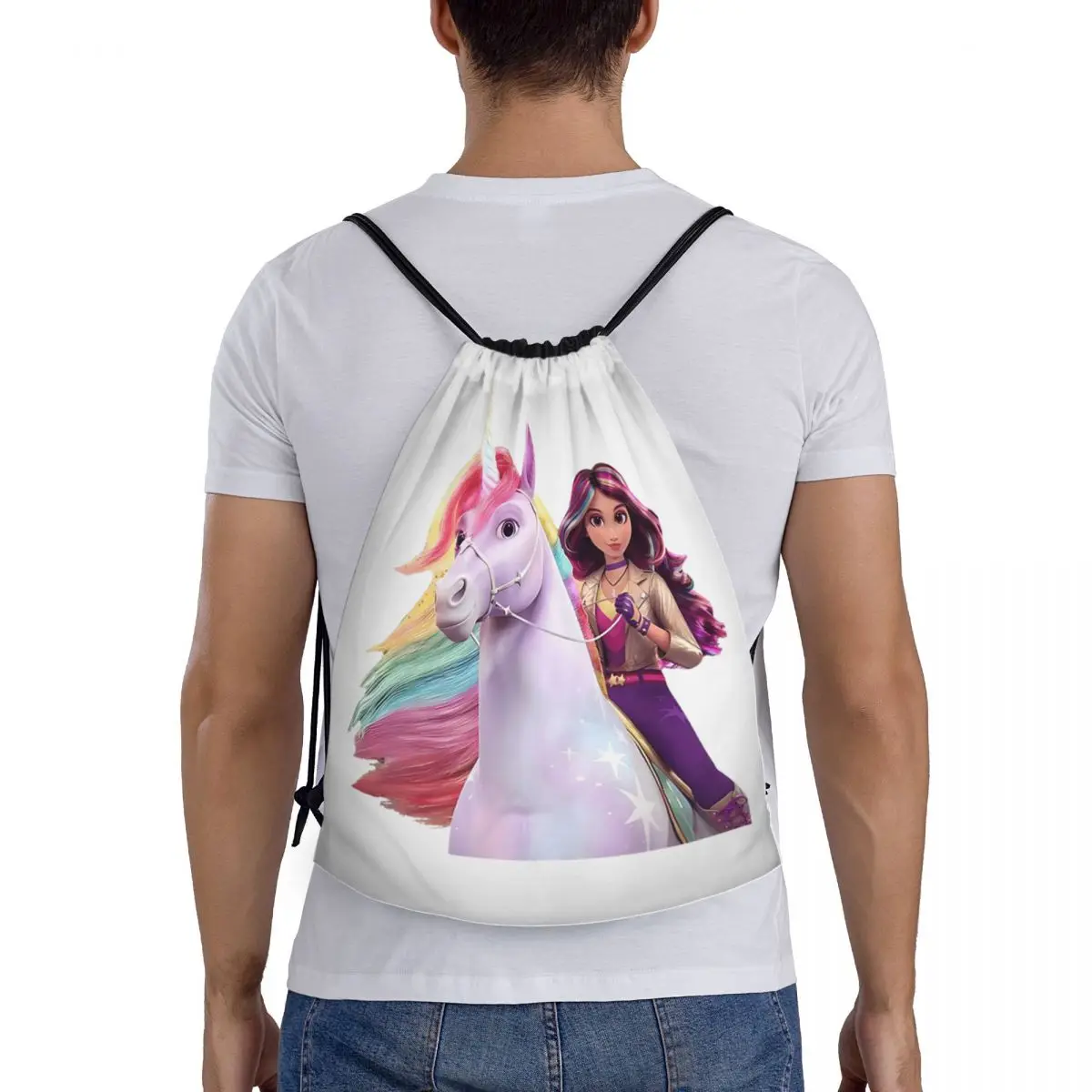 

Unicorn Academy Sophia Wildstar Backpacks Casual Drawstring Bundle Pocket Sports Bag Book Bags for Travel School