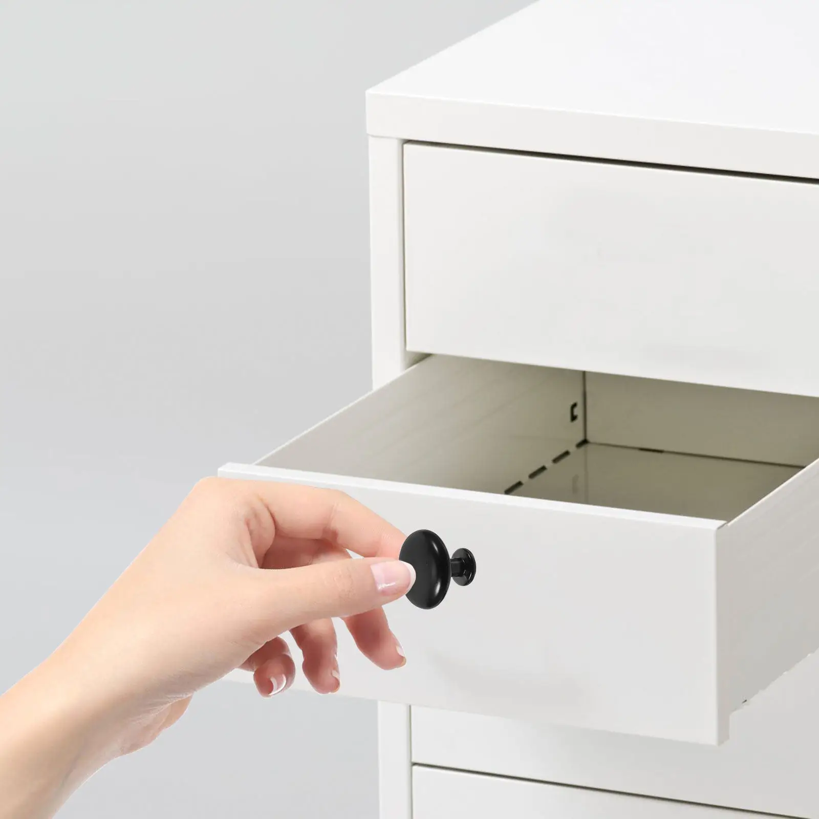 12Pcs Cabinet Door Handles For Wardrobe Cabinet Home Decor Sleek Black Drawer Pulls Modern Minimalist Design Kitchen