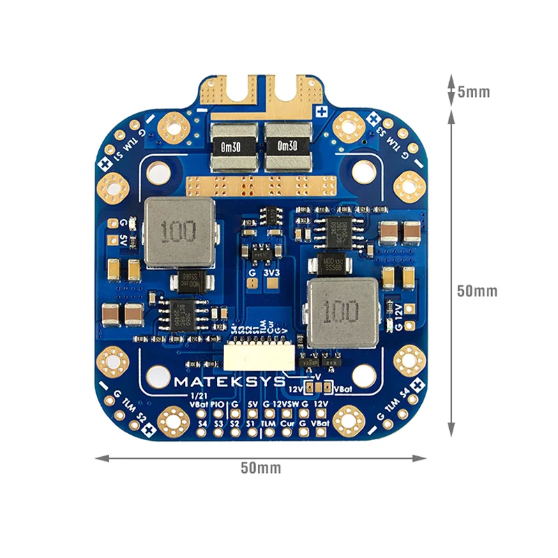 Matek System XCLASS PDB FCHUB-12S V2 Board 5V & 12V Output w/ Current Sensor 3-12S Lipo for RC Drone FPV Quadcopter Multicopter