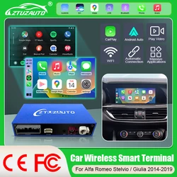 2024 Android Mirror Link AirPlay Car Play Function Wireless Carplay Auto for Alfa Romeo Stelvio & Giulia