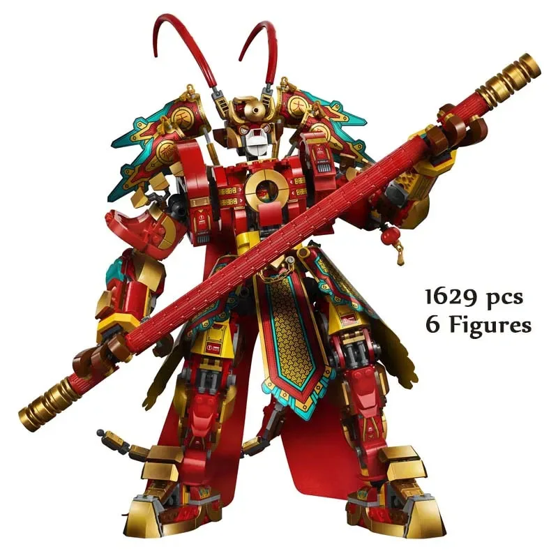 1629 PCS MonkeyKid 80012 Building Blocks Bricks Monkey King Warrior Mech Toys Birthday Christmas Gift Compatible