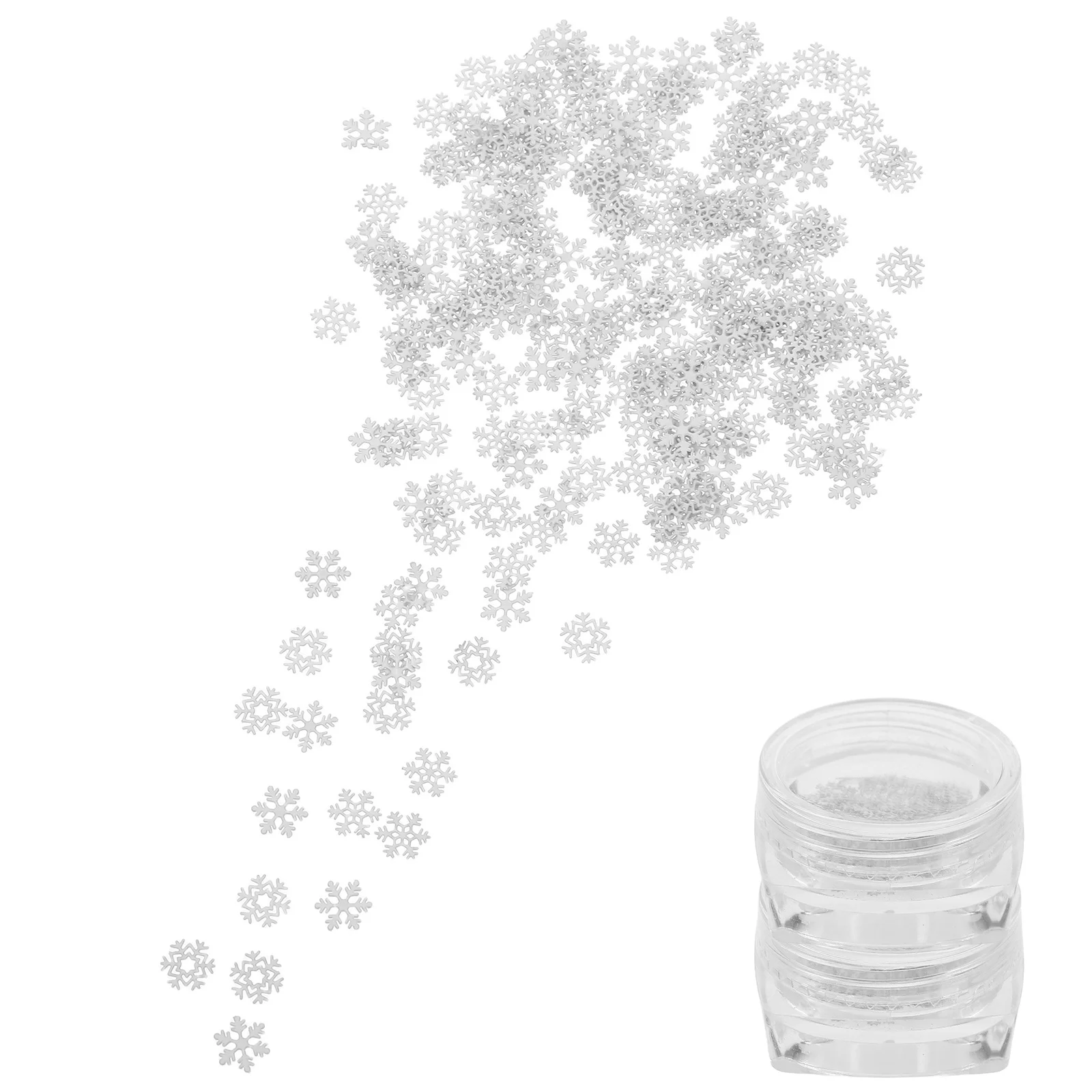 

6 коробок, мини-нашивки в виде снежинок, белые блестящие хлопья для дизайна ногтей, украшения для маникюра «сделай сам», переливающиеся блестки для ногтей-миниатюрные