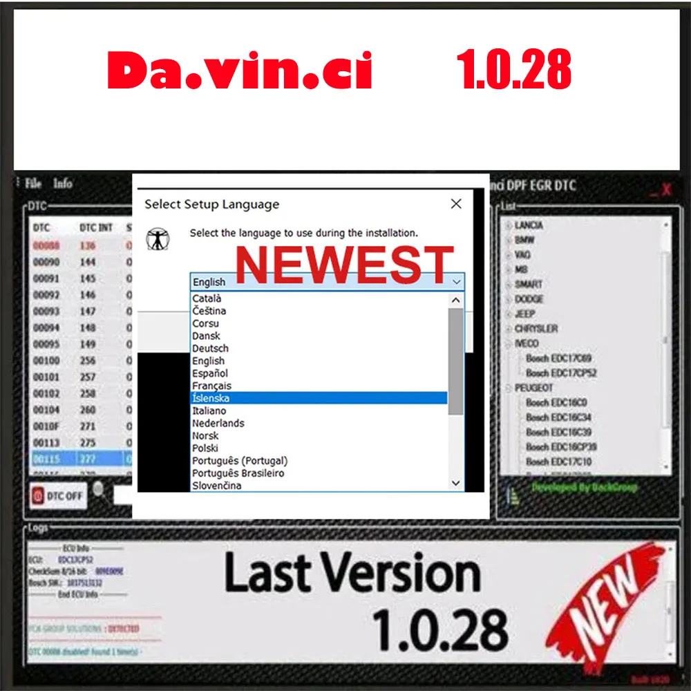 Activate Davinci 1.0.28 REMAPPING Work on KESS/KTAG/Other ECU Tool DAVINCI V1.0.28 for win 7/10 ALL data repair software