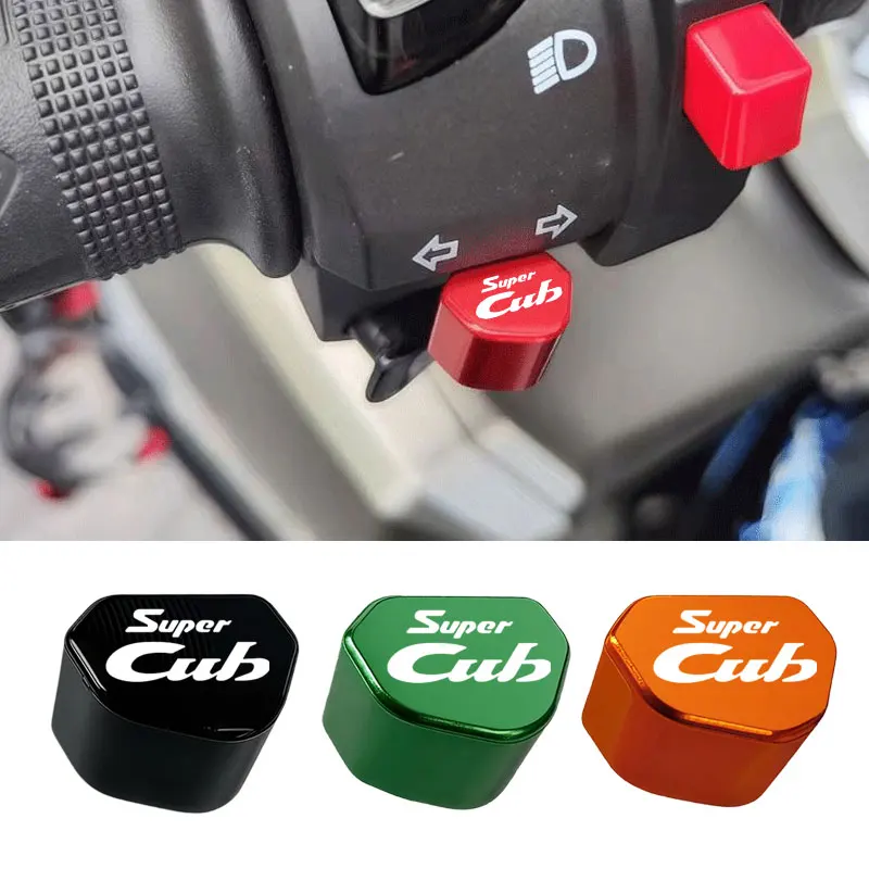 Para Honda Super CUB C70 90 110 C125 accesorios de aluminio interruptor de señal de giro de motocicleta botón Keycap