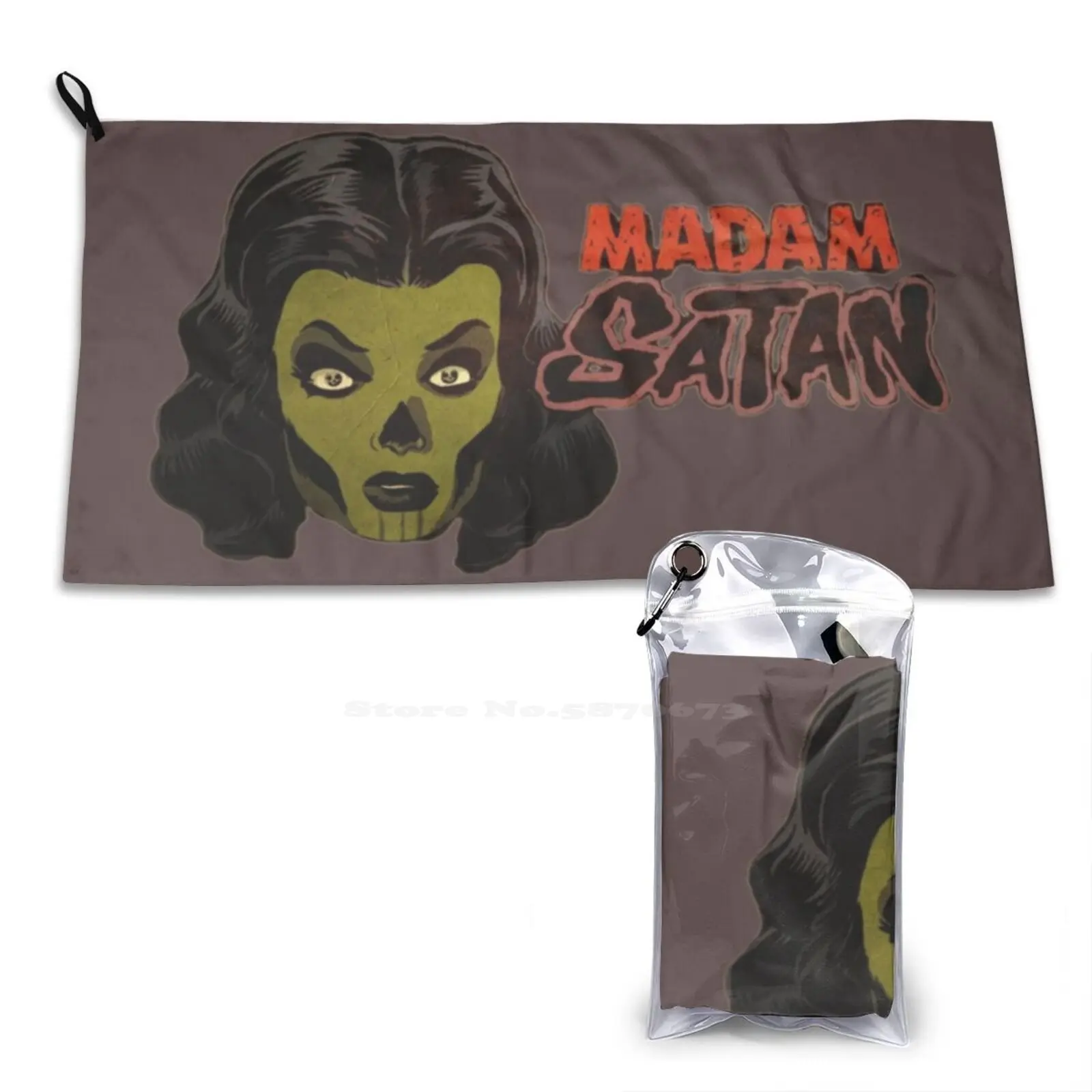 Madam Satan 3D Print Bath Towel Strong Water Absorption Madam Satan Pray Satan Chilling Adventures Of The Teenage Witch