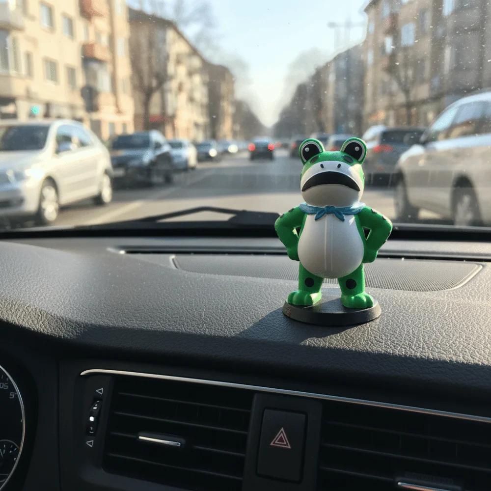 Hot 3D Printed Protest Frog Green Funny Frog Ornaments Frog Model Home Bedroom Decorations