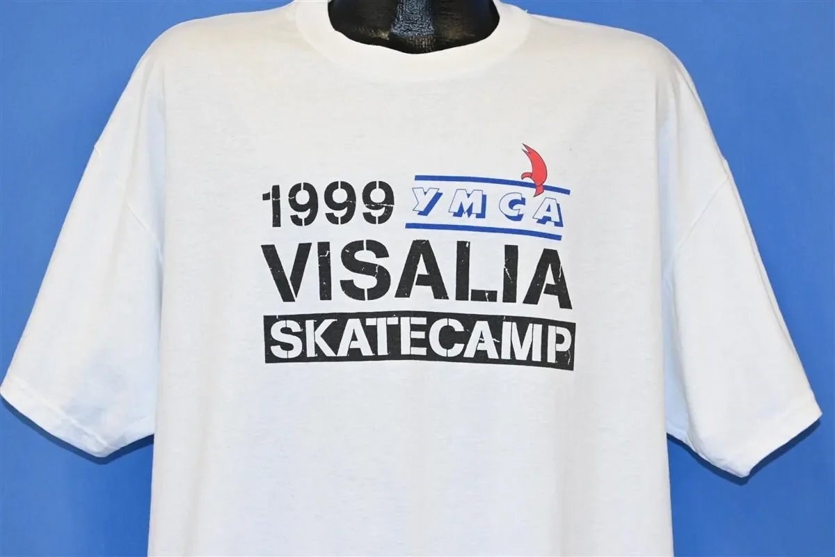 90s YMCA Skate Camp Visalia California Skateboarding 1999 T Shirt Extra Large