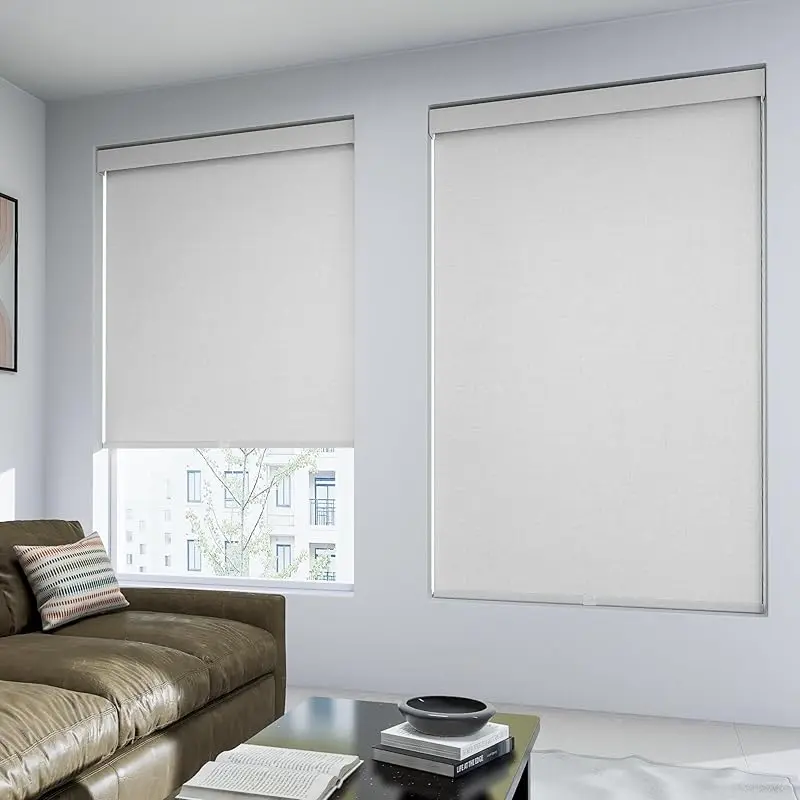 

Customizable Various Color Choose UV Protection New Square Valance With Fabric Manual Spring Cordless Roller Blinds For Window