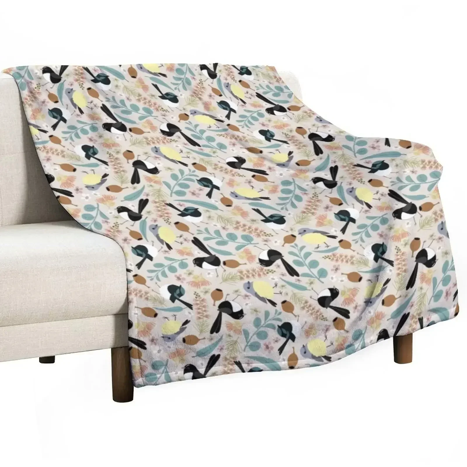 Willy wagtail and friends Throw Blanket Blankets Sofas Of Decoration blankets and throws Large Blankets