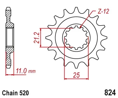 ضرس أمامي 520 لـ Husqvarna TE 09-10 410 2000 WR 300 310 WR300 TE310 TE410 #3