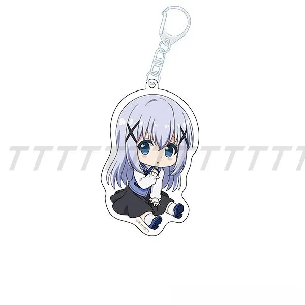 Game Kafu Chino Tedeza Rize Ujimatsu Chiya Kirima Sharo Hoto Kokoa Acryl Stand Figuur Pop Anime Sleutelhanger Cosplay Speelgoed Gift