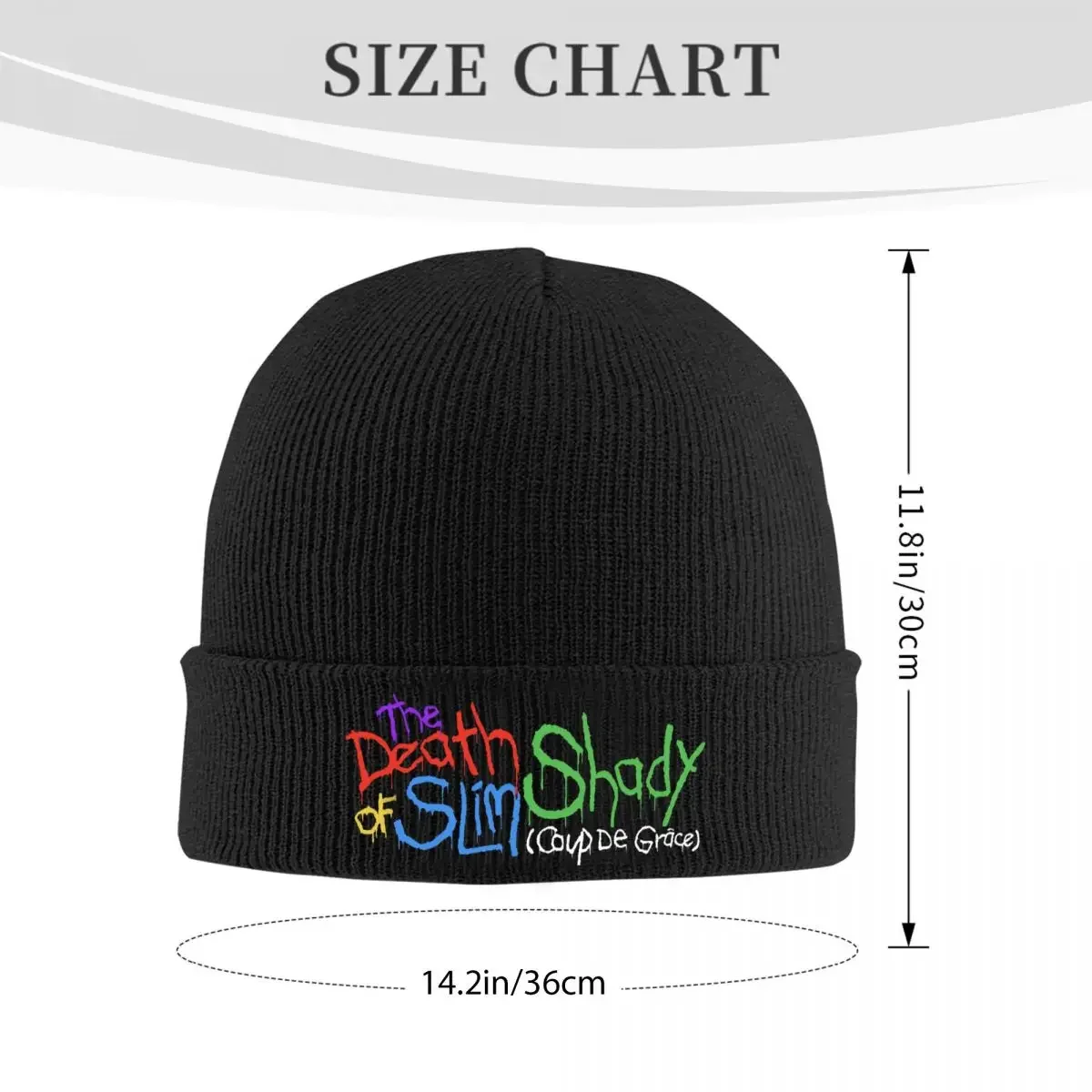 The Death Of Slim Shady Beanie Hats Bonnet Hats Men Women Casual Kpop Knit Hat Autumn Graphic Elastic Caps