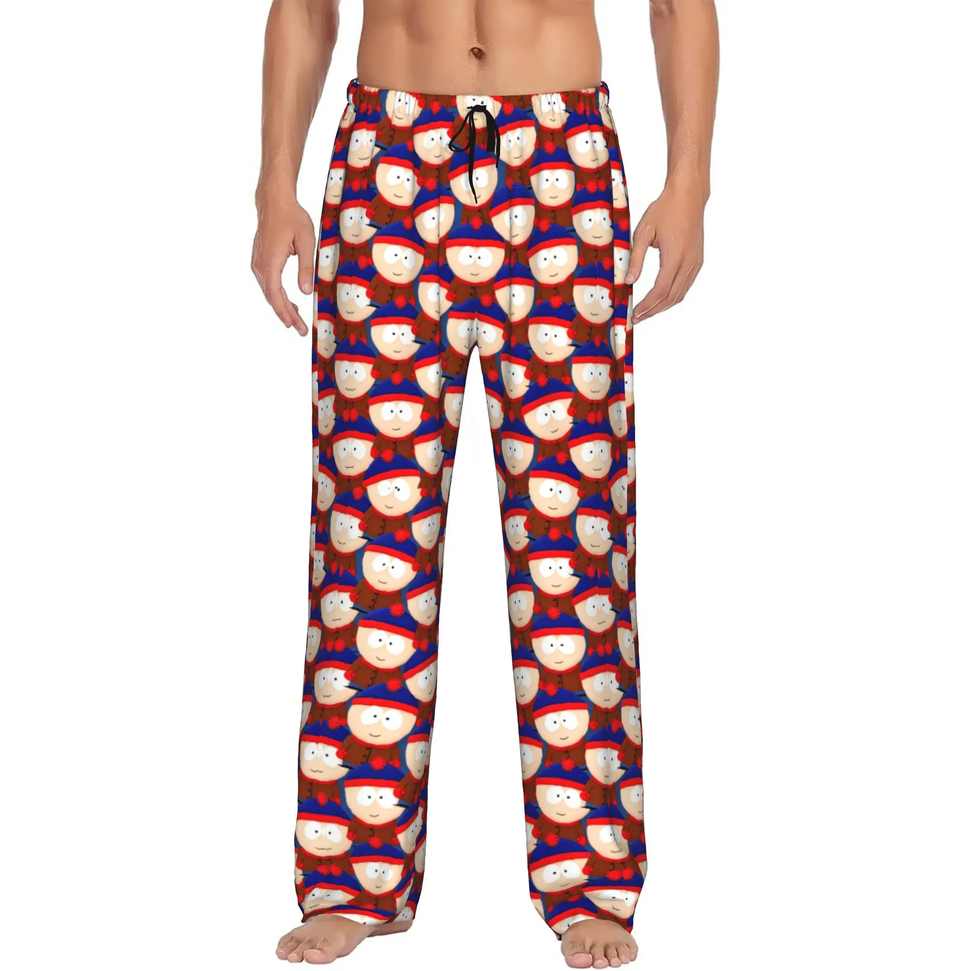 Custom E-Ericed Anime Pajama Pants Sleepwear Men's Elastic Waistband Kennyed Kyled Staned Sleep Lounge Bottoms with Pockets