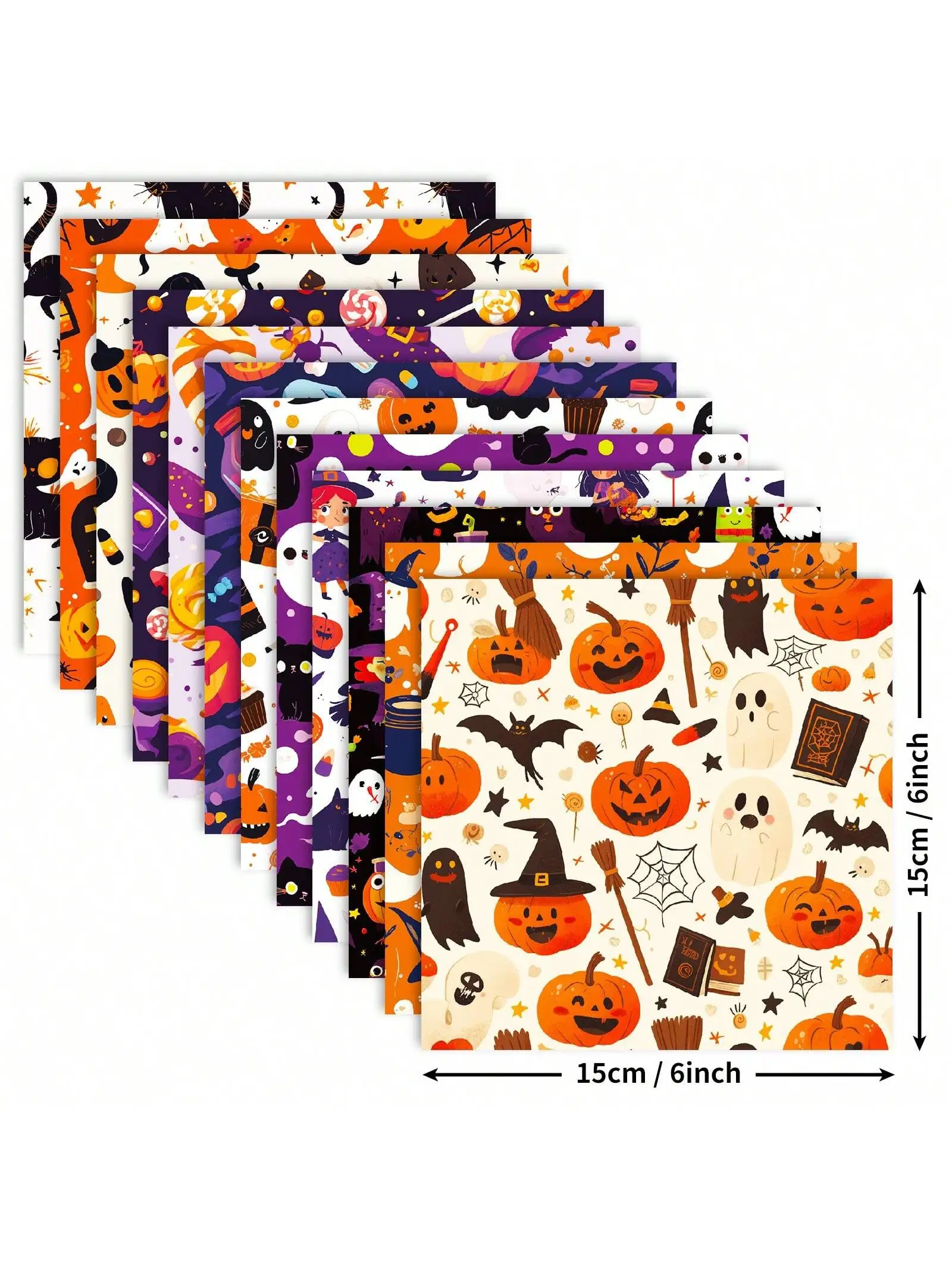 12sheets Writable Watercolor Halloween Scrapbook Paper Pads,Perfect for Arts Crafts,Journal Supplies,Arts Crafts,Scrapbooking