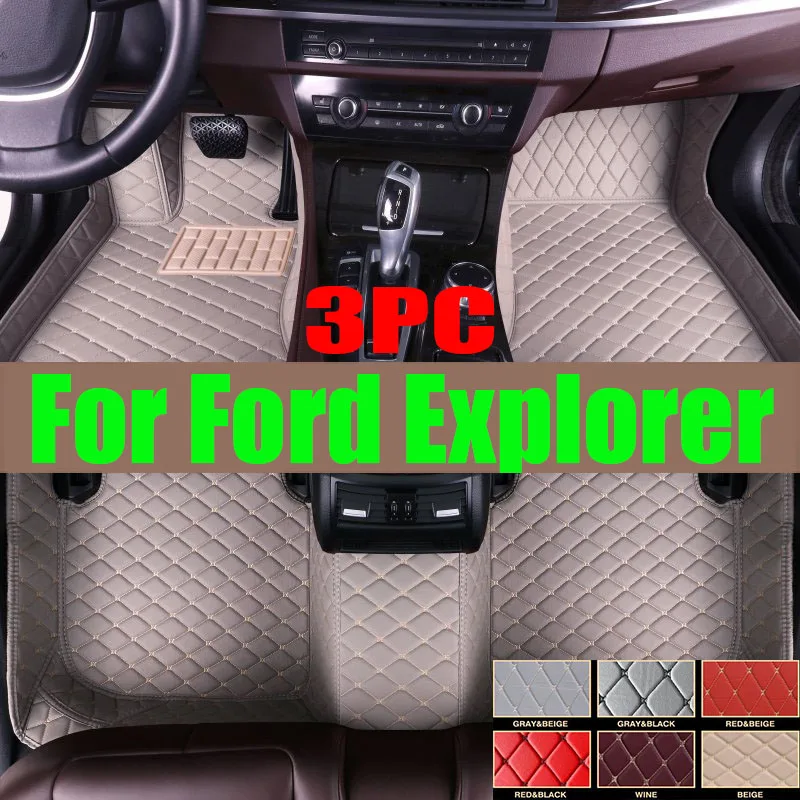 Tapete de assoalho de carro para ford explorer clássico u502 2016 ~ 2019 2017 2018 peças de pé tpe forro tapete almofada capa personalizada acessórios