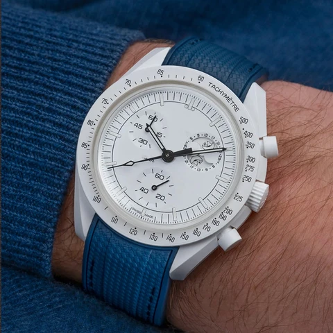 Силиконовый ремешок для дайверских часов Omega X Swatch — детальный вид товара