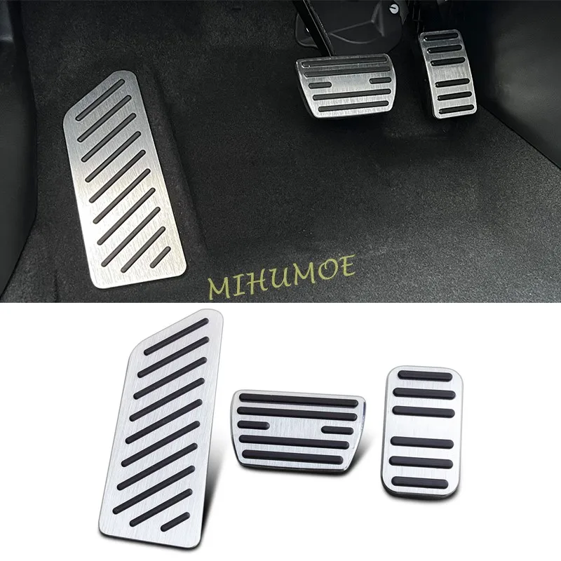 

LHD Non-Slip Foot Rest Dead Gas Accelerator Brake Pedal Pad Cover Trims Silver For Honda CR-V CRV 2023 2024
