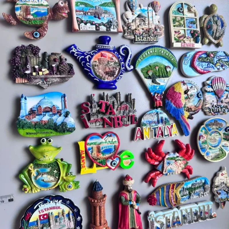 تركيا مغناطيس الثلاجة تذكارية سياحية ألانيا بودروم اسطنبول كيمير فيتني مارمارسي كوساداسي ديكور المنزل مغناطيس الثلاجة