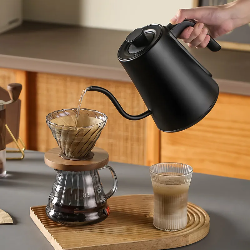 Intelligent Temperature-controlled Electric Kettle with Narrow Mouth and Long Mouth Hand-washed Coffee Pot Insulated Kettle Base