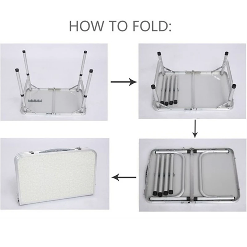 Hot Sale Lightweight Folding Camping Table Portable-Aluminum Foldable Picnic Table,Collapsible Dining Table For Indoor Outdoor