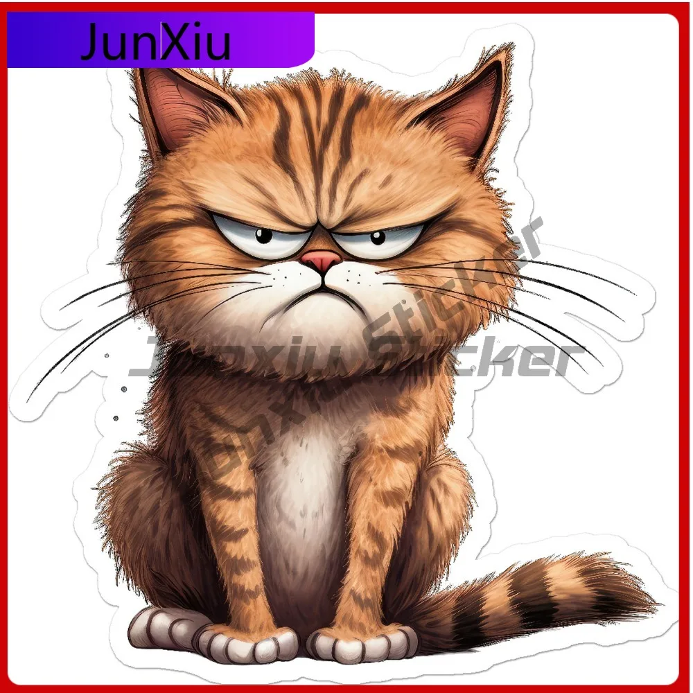

Angry Mad Cat Cute Must Have Fade Resistant Creative Truck Decal Decoration Waterproof Vinyl Car Laptop Window Bumper Auto
