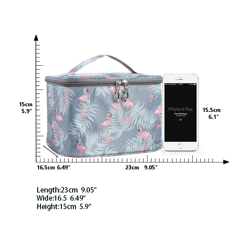 Waterproof Portable Women Makeup Bag High Capacity Toiletries Organizer Storage Cosmetic Cases Zipper Wash Beauty Pouch Travel