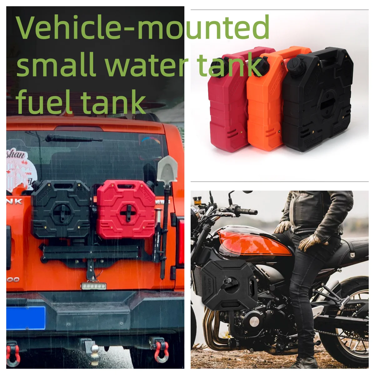 

7.5-Liter Portable Water Tank, Fuel Tank, Liquid Storage Tank, with Built-In Nozzle, Leak-Proof and Adjustable Flow, Suitable for Off-Road Vehicles, Rvs, Suvs, Atvs, and Motorcycles