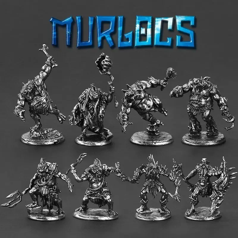 نماذج صغيرة معدنية من Murloc Warrior عتيقة من Murloc Monster Model Doll Board Game للرجال زخرفة رائعة يمكنك صنعها بنفسك