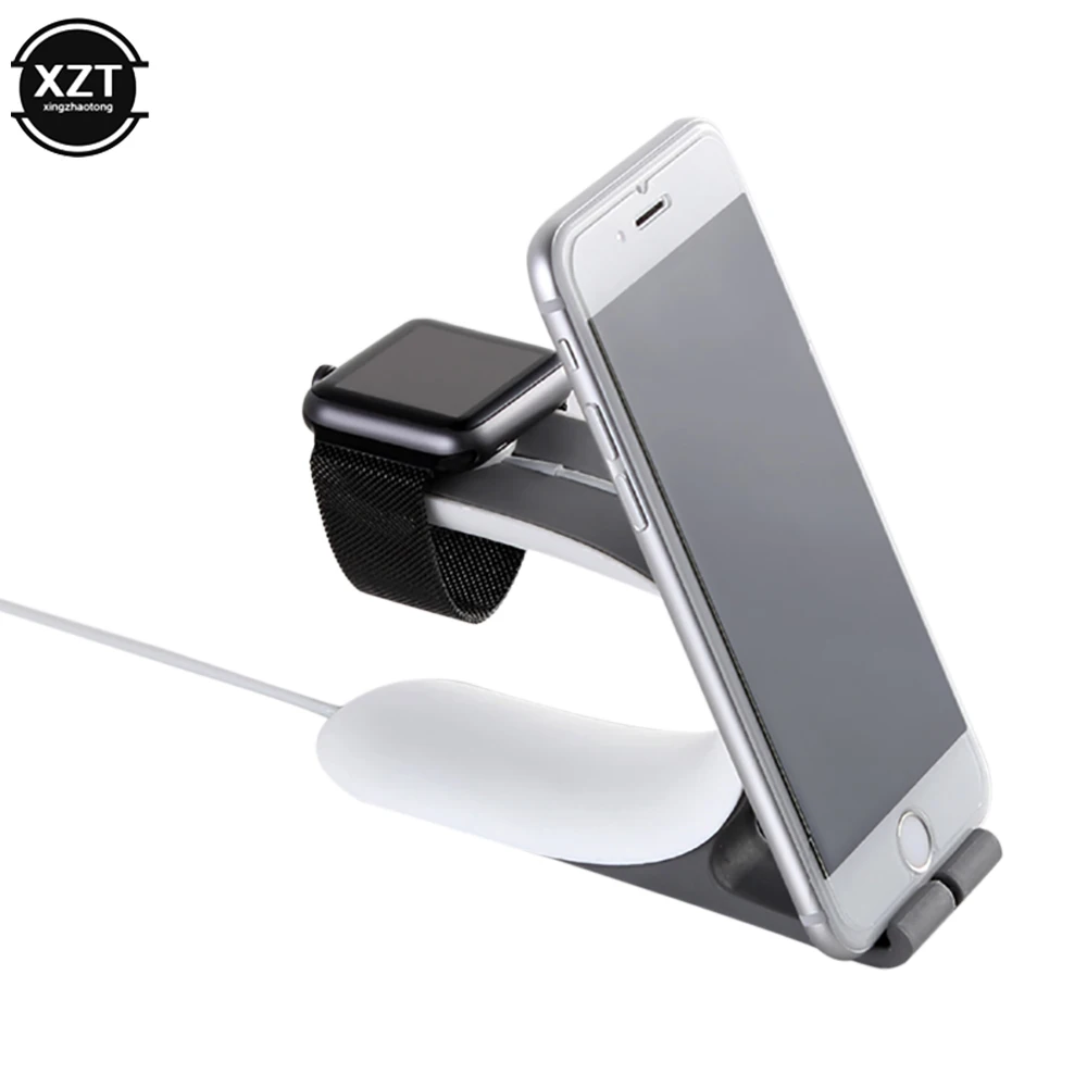 Mobile Phone Watch Charging Stand 2 in 1 Lazy Bracket for Samrt Watch IPhone Huawei  XIaomi Smartphone