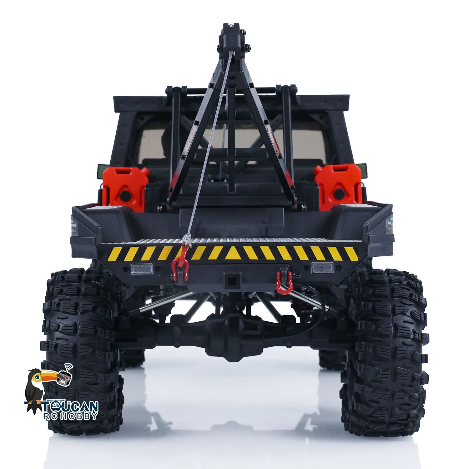 Zabawki CORSSRC 1/8 4WD EMO X3 4x4 RC Samochód ratunkowy holowniczy Sterowanie radiowe Samochody gąsienicowe Malowane gotowe światło Dwubiegowy