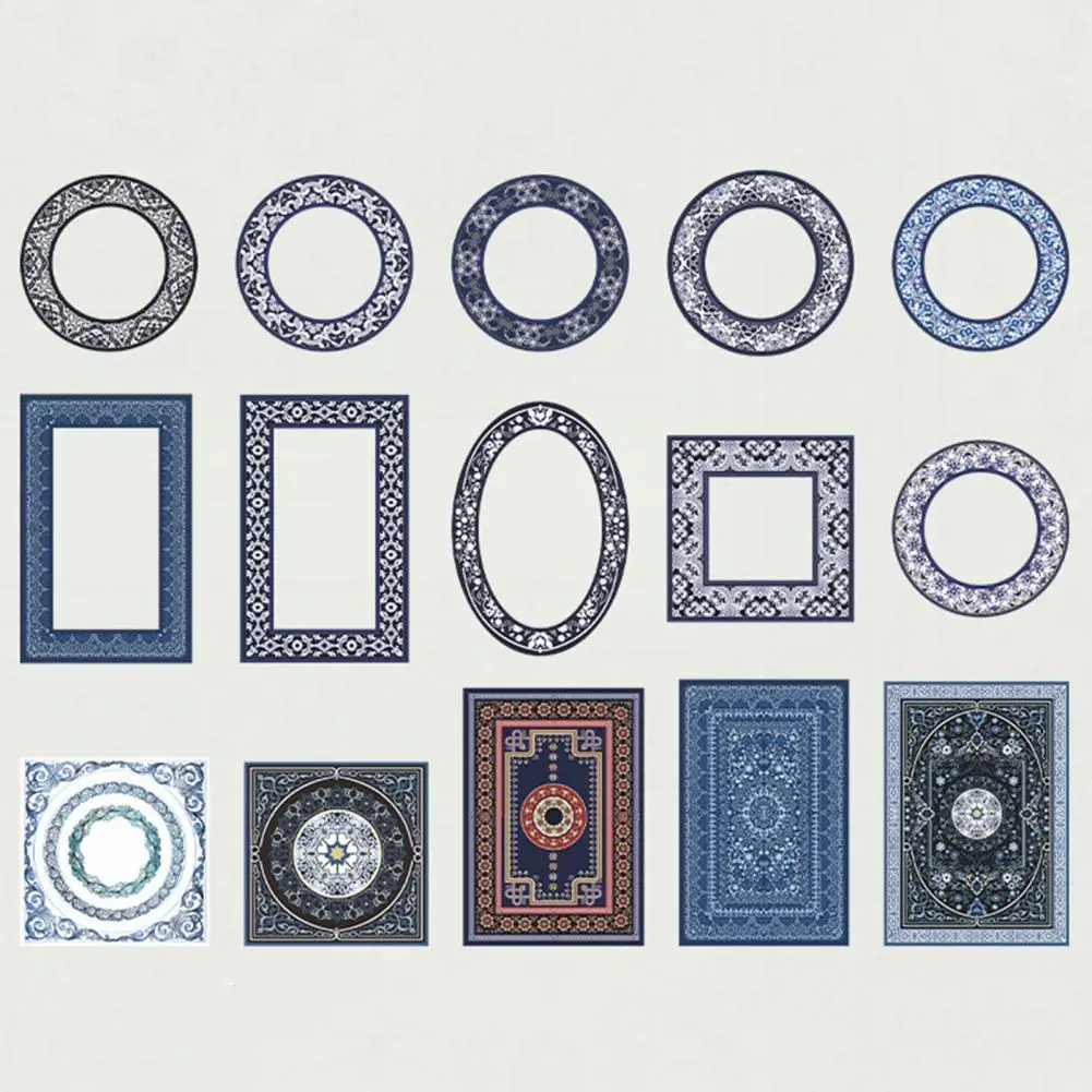 1แพ็คนวัตกรรมบาร็อค Openwork คู่มือ Bahan dekorasi ที่ถอดออกได้สติกเกอร์ที่อุดมไปด้วยรูปแบบอุปกรณ์งานฝีมือ