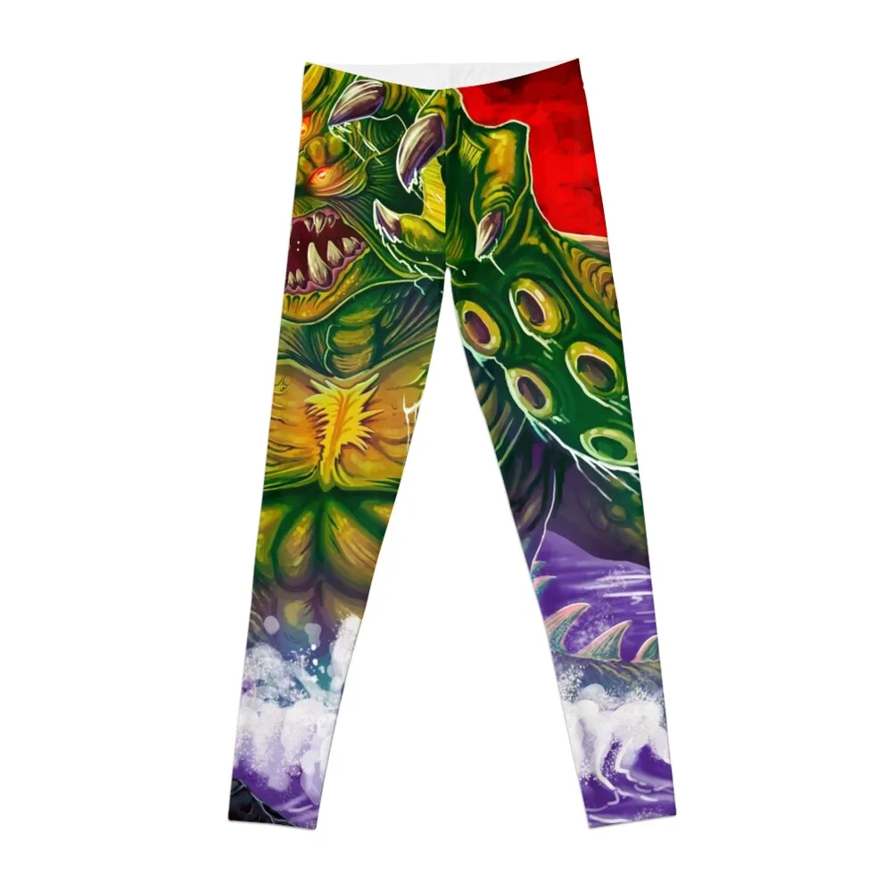 Kraken Resurrected Box Art Leggings gym womans gym's clothing sports for gym Womens Leggings