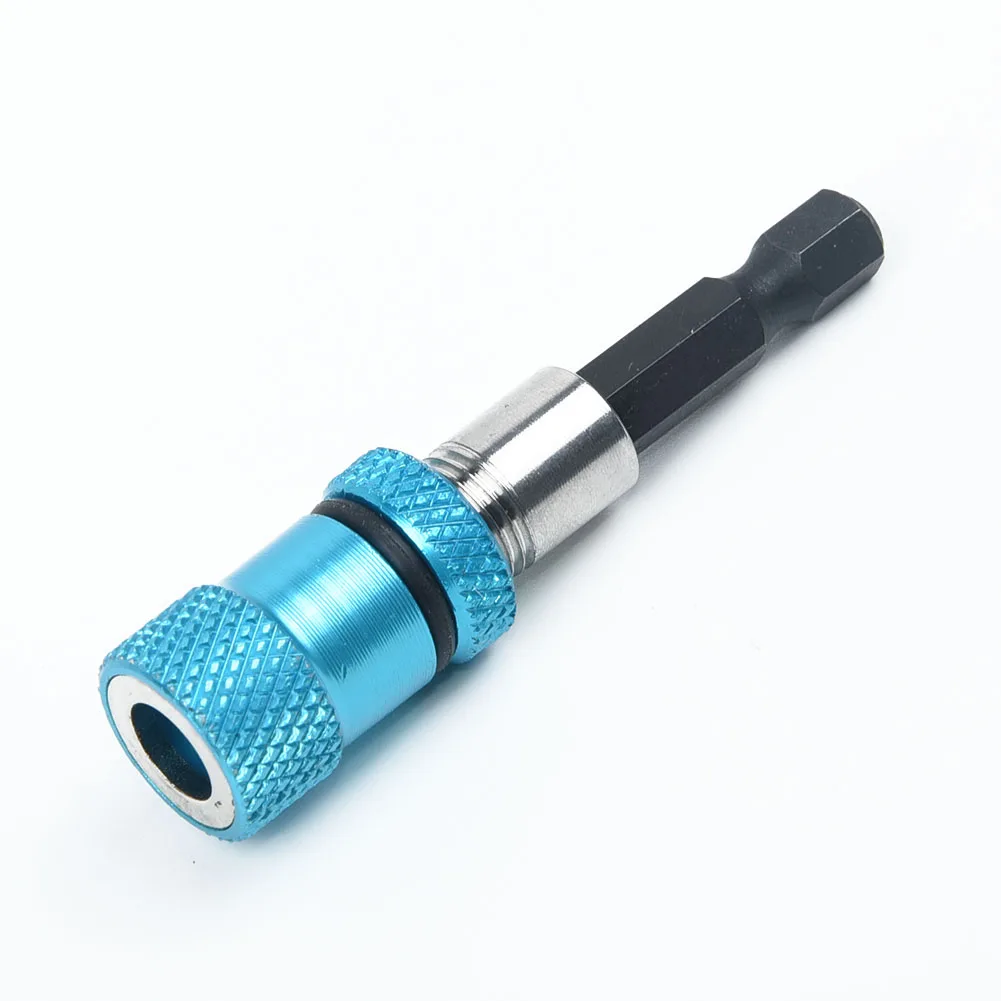 

New Hot Screw Bit Holder Blue Nickel Plated ShaftStainless Steel Bit Holder Fits Any Hand Screwdrivers Drivers