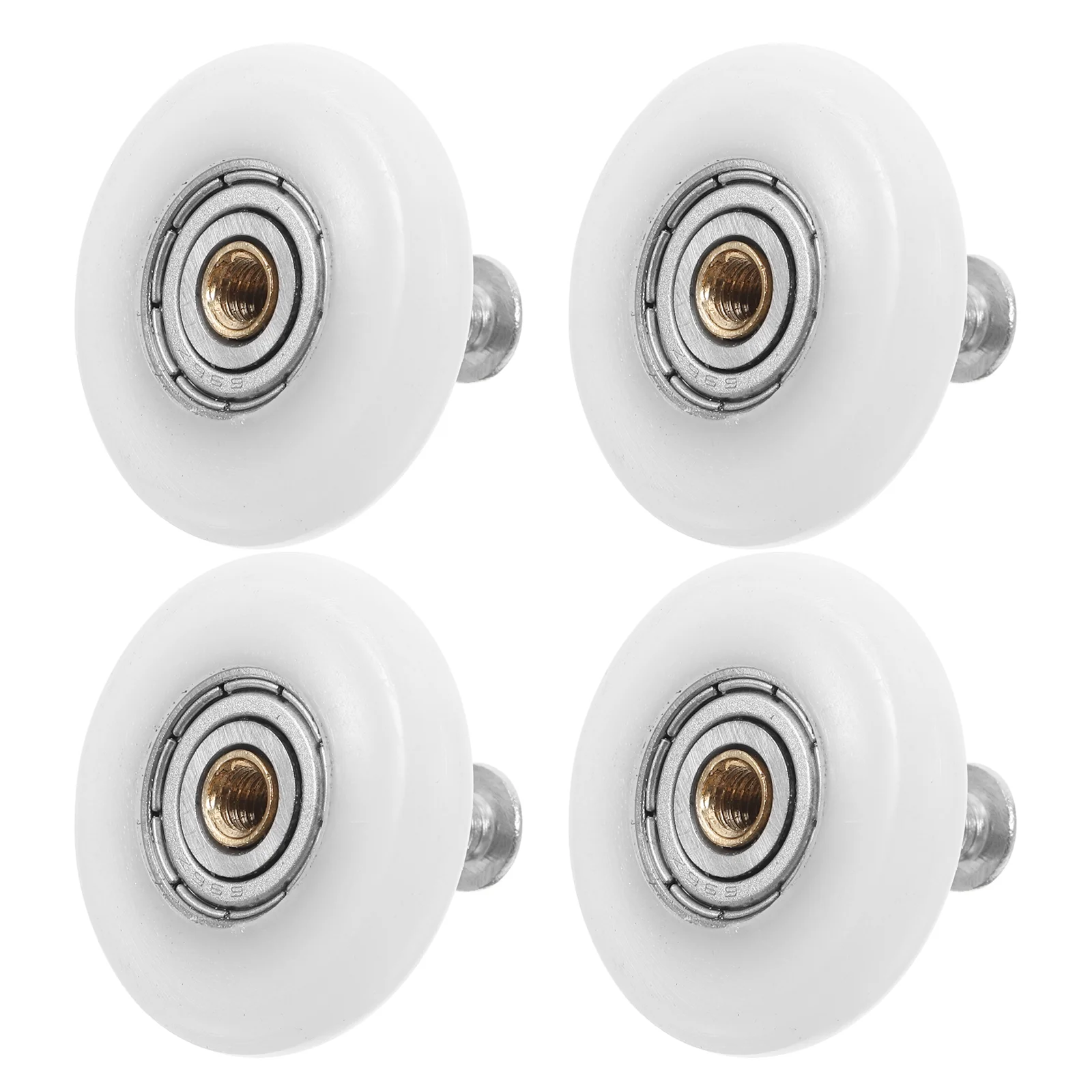

4 Pcs Sliding Door Pulley Glass Shower Rollers Runners Bathroom Wheels Replacement Copper Screen