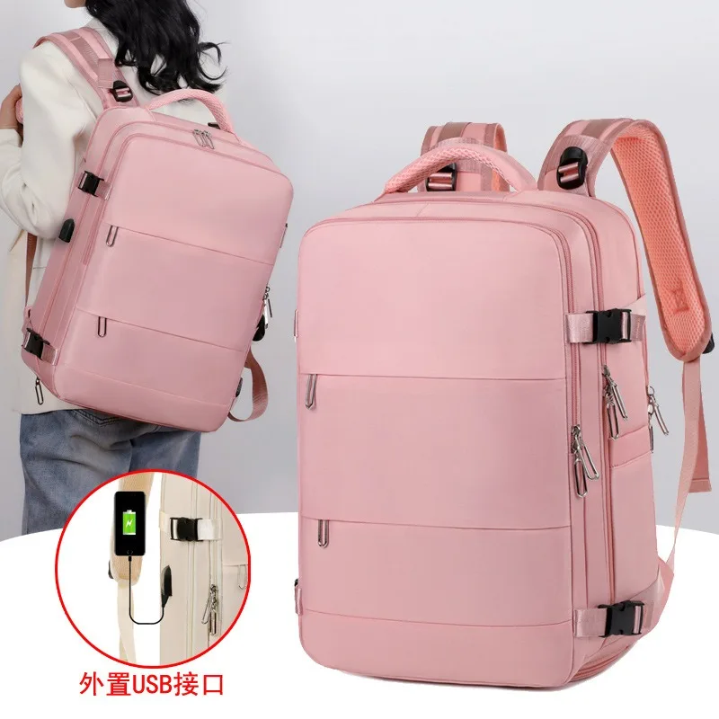 Men's and women's new backpack, large capacity portable travel bag, multi-layer double zipper casual backpack, laptop bag