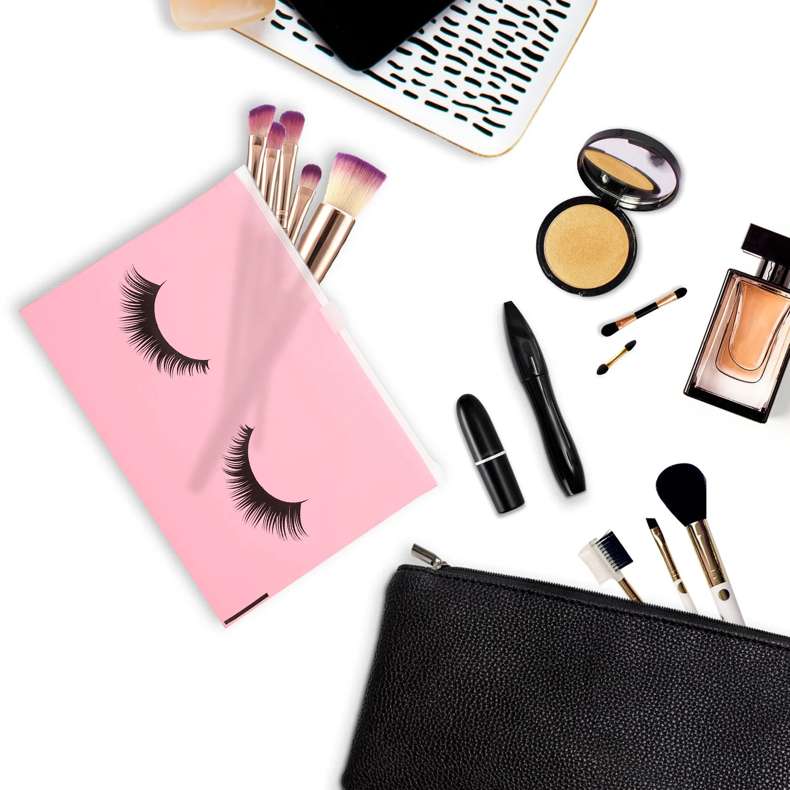 

50 Pcs Bags Made of Durable EVA Material for Travel Storage Lightweight Compact Design with Zipper organizer