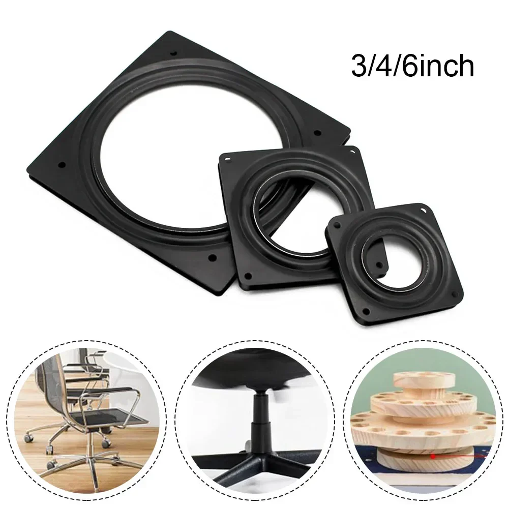 Square Rotating Bearing Heavy Duty Swivel Turntable Plate Kitchen Base 2/3/4/6 Inch 360 Degrees Rotating Hardware