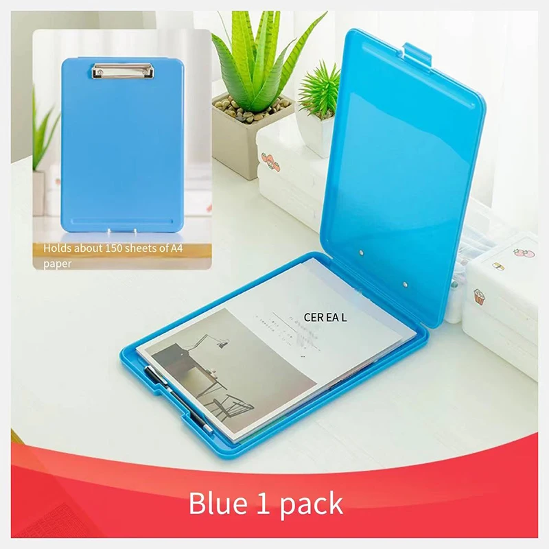 Multifunctional WordPad Office School Writing Board File Folder Document Storage Box A4 Folders Book Pad Clamp Stationery Case