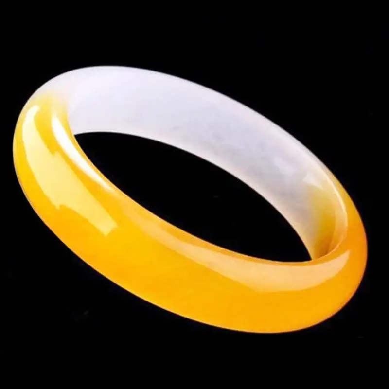 Quartz rock Yu bracelet, women's ice floating semi-transparent yellow Yu bracelet