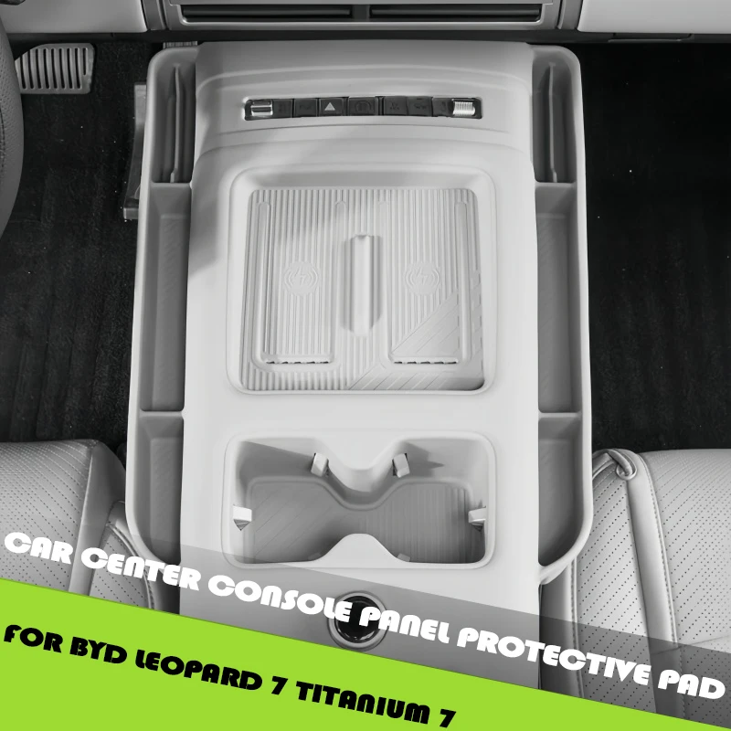 

Автомобильная защитная накладка на панель центральной консоли с полным покрытием, силиконовая накладка, подходит для BYD Leopard 7, титановый 7, модифицированные детали для обновления автомобиля