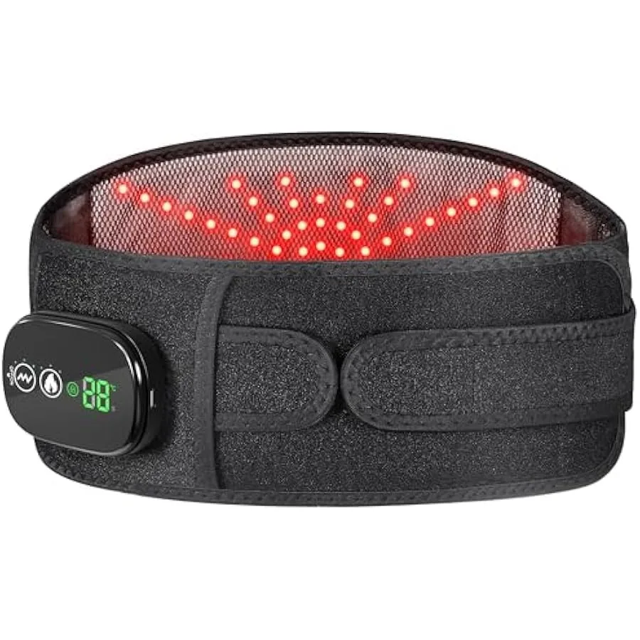 

Heated Back Massager with 3 Heating and 3 Vibration Modes Cordless Heating Pad for Back Heated Back Brace Gifts for Family Men