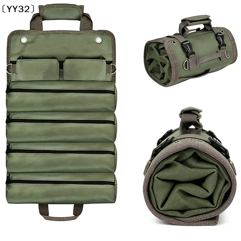 

Electrician And Mechanic's Portable Tool Roll Bag Heavy Duty Roll Up Detachable Zipper Bag〔YY32〕